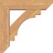 Ekena Millwork Merced Slat Smooth Bracket w/ Offset Brace, Western Red Cedar, 5 1/2"W x 20"D x 20"H BKT0604X20X20MRC06SWR - alternate 2